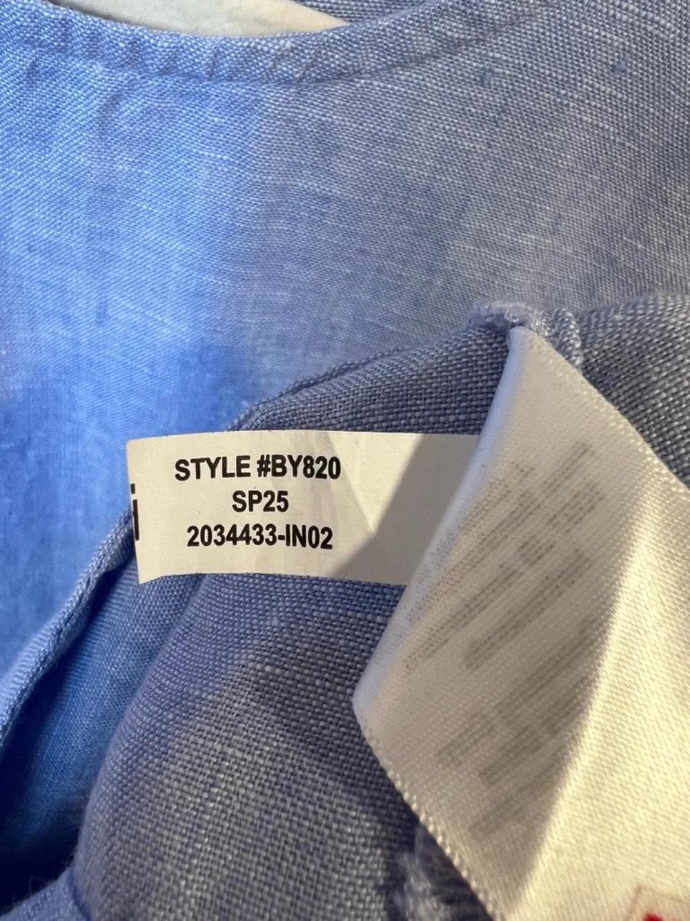 J. Crew Linen Mini Dress French Blue Size XS Coastal Preppy Beach Classic - Picture 6 of 6